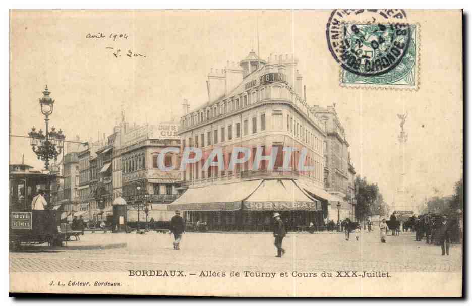 Bordeaux - Allees de Tourny et Cours XXX Juillet - CPA 