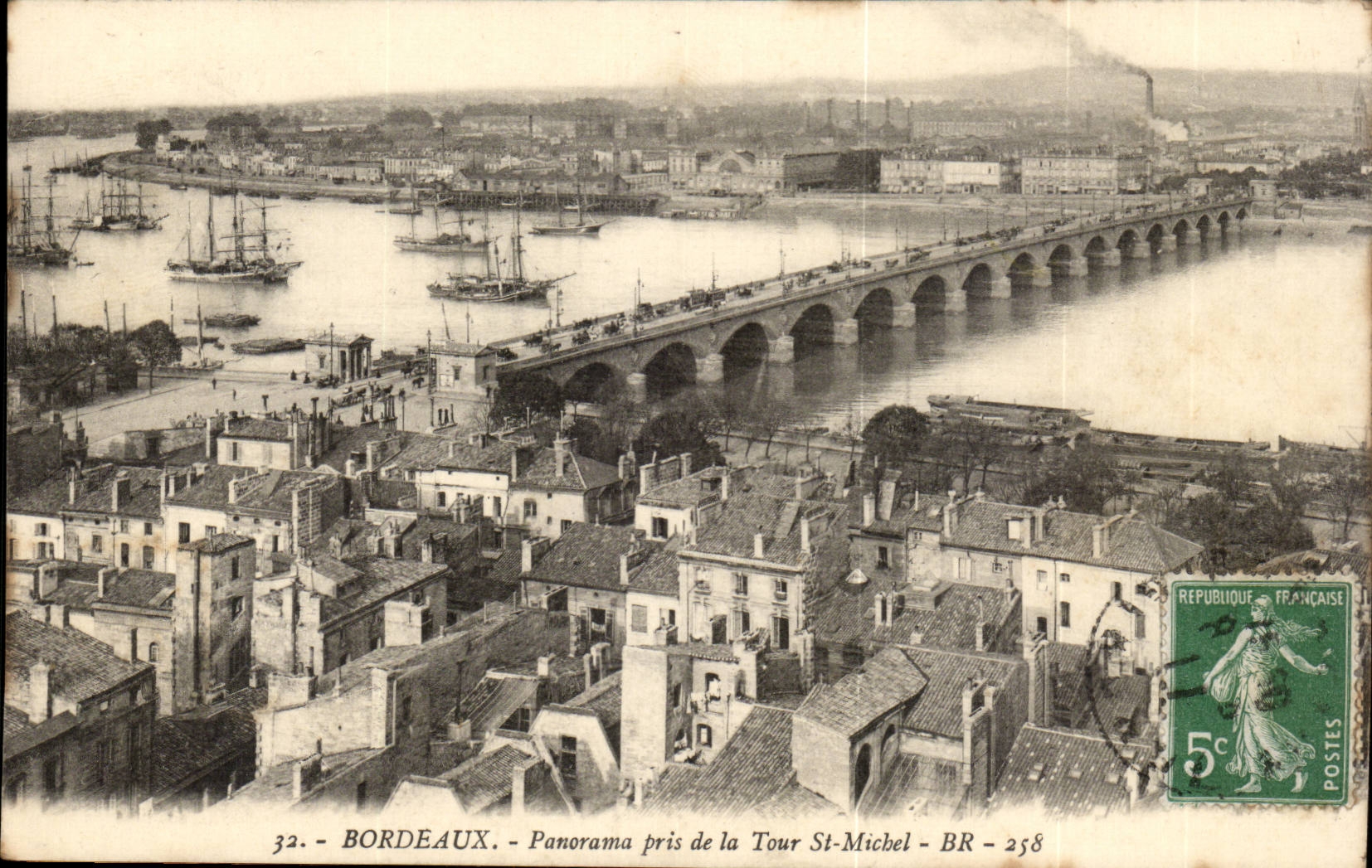 Bordeaux - Panorama Pris de la Tour saint Michel - CPA 