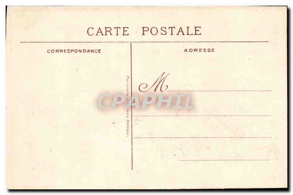 Bordeaux - Les Ruines du Palais Gaileo- CPA  — Verso