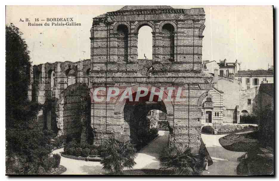 Bordeaux - Ruines du Palais Gallien - CPA 