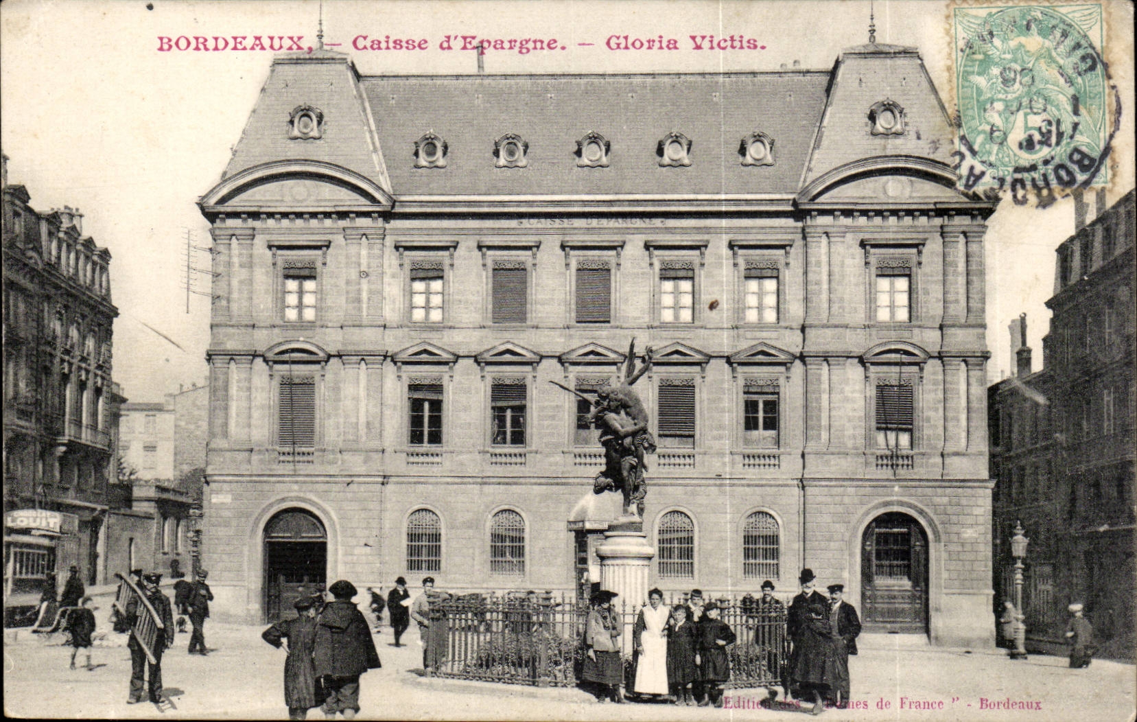 Bordeaux - caissee d'Epargne - Gloria Victis - CPA 