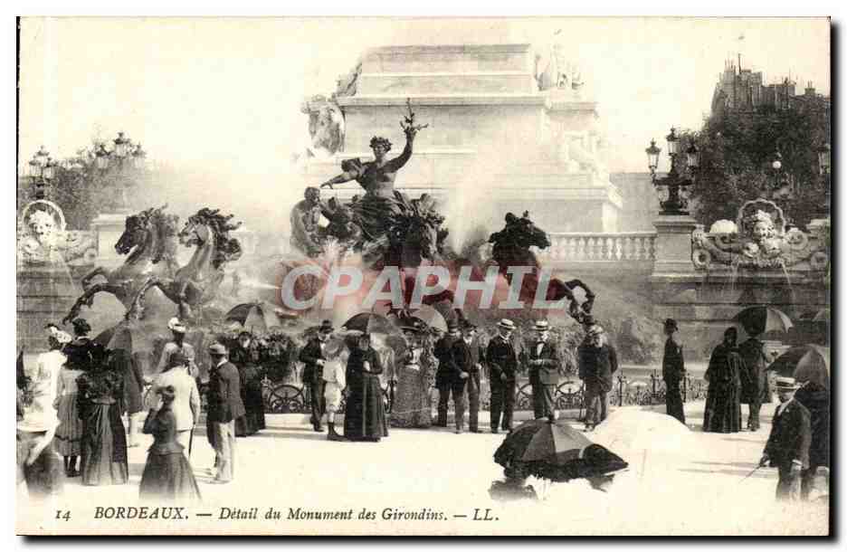 Bordeaux — Detail des Denkmals der Girondins — LL.