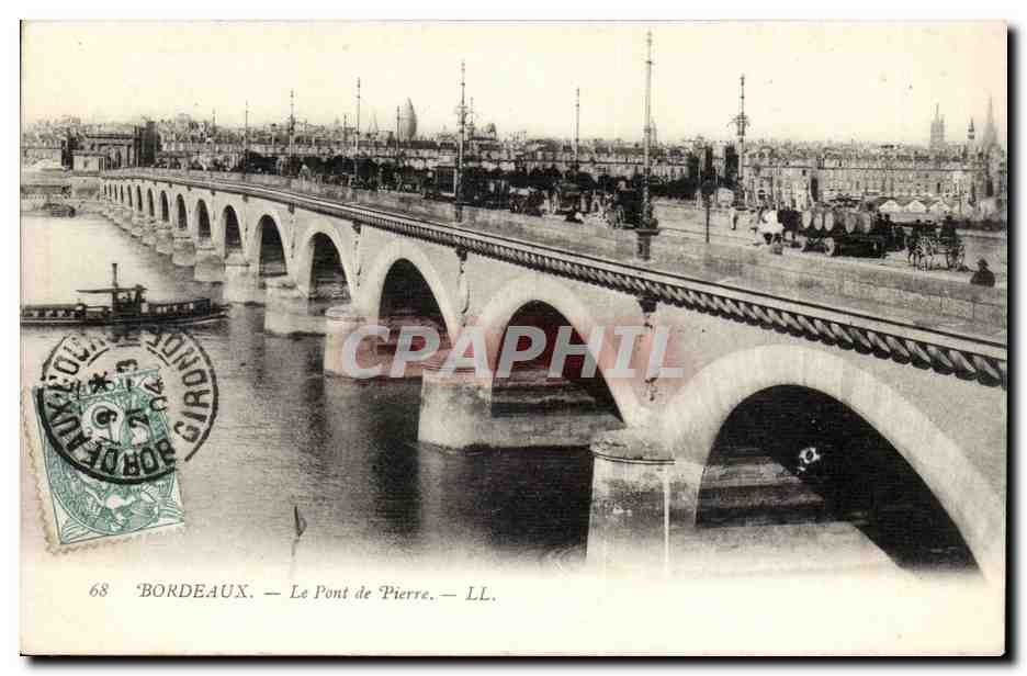 Bordeaux - Le Pont de Pierre - CPA 