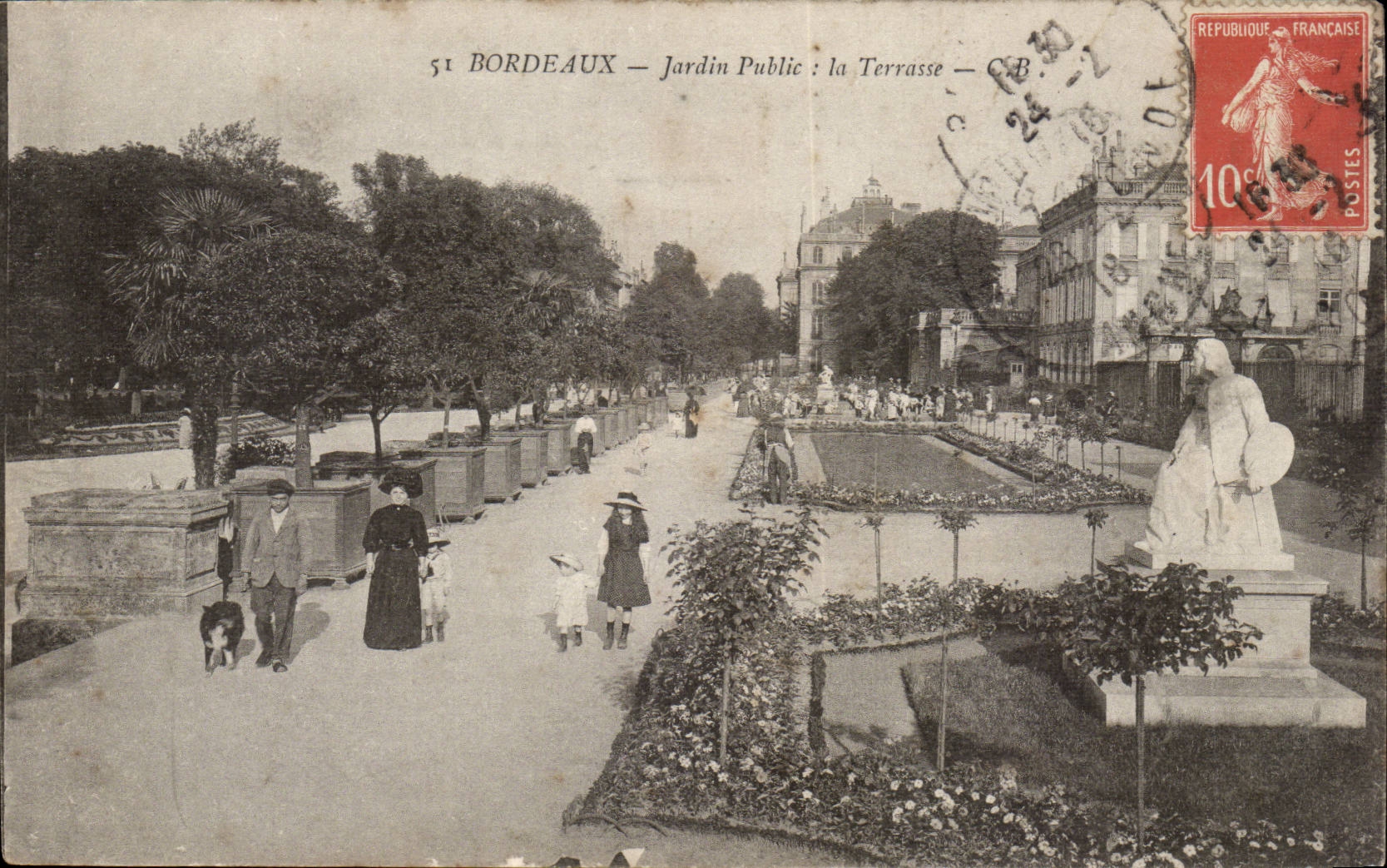 Bordeaux - Jardin Public la Terrasse - CPA 