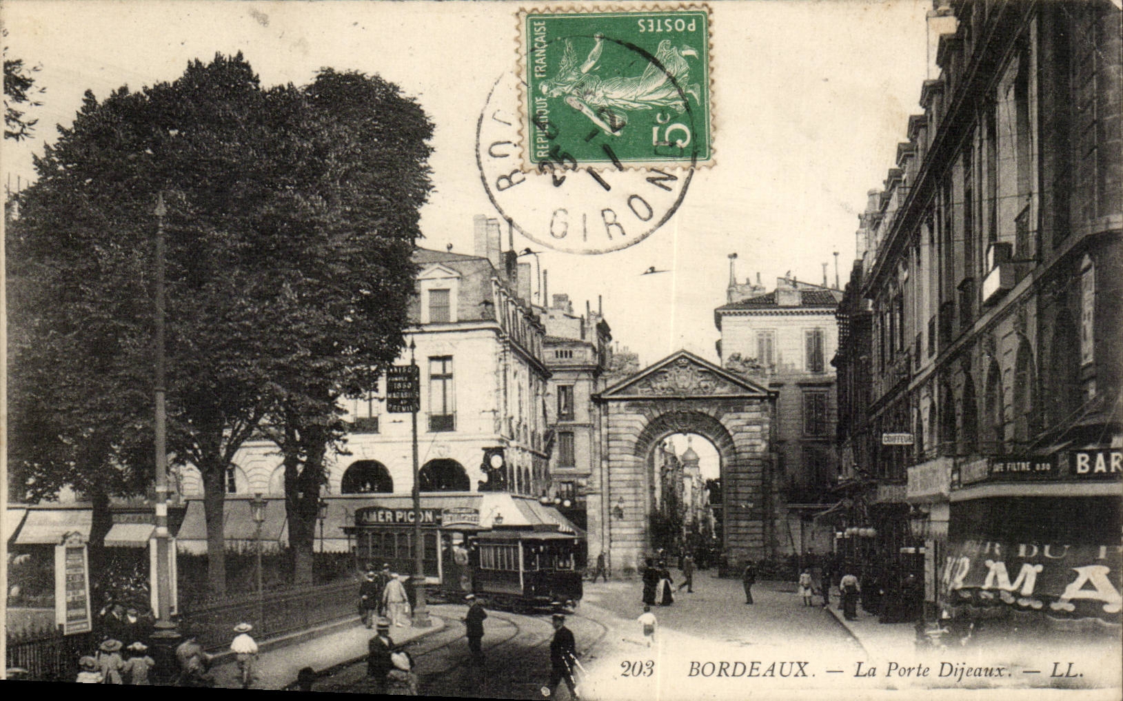 Bordeaux - la Port Dijeaux tramway - CPA 