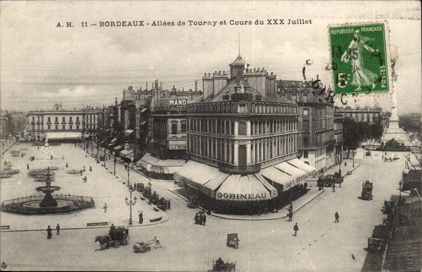 Bordeaux — Allées de Tourny et Cours du XXX Juillet — A.H. 11