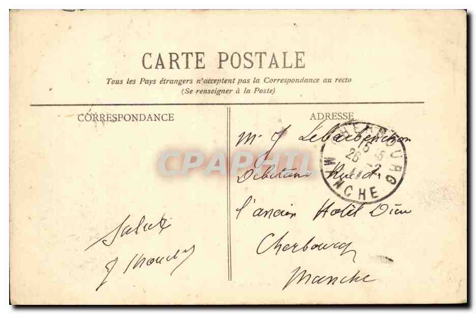 Bordeaux - Le Monument gambetta Les Allees de Tourny - CPA  — Verso