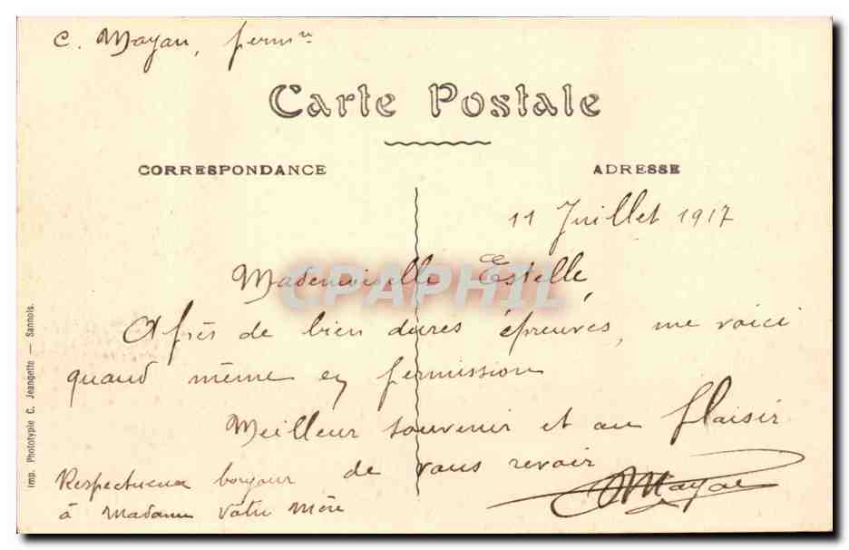 Bordeaux - Les Colonnes rostales - CPA  — Verso