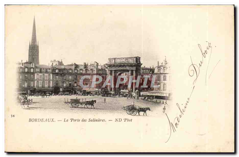 Bordeaux - La Porte des Salinieres - CPA 