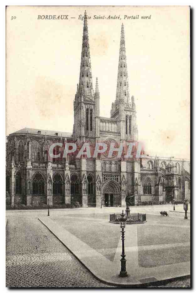 Bordeaux - Eglise saint Andre Portail Nord- CPA 
