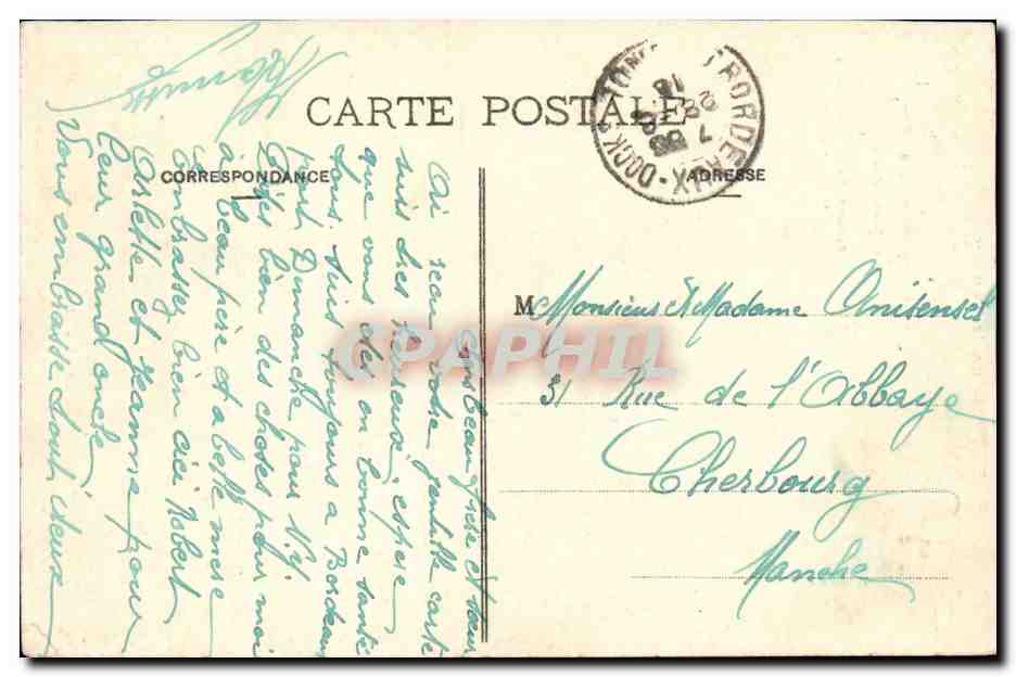 Bordeaux — Statue de Tourny — M.D. n°118 — Reverso