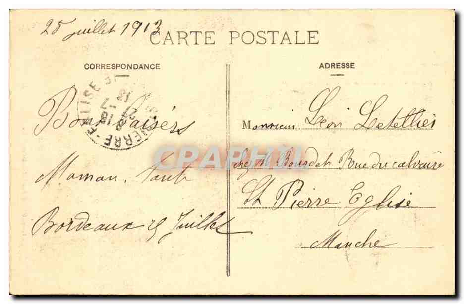 Bordeaux - La Grosse Cloche - CPA  — Verso