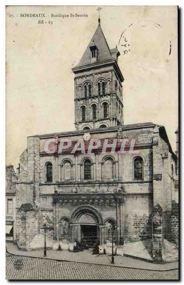 Bordeaux - basilique St Seurin - CPA 