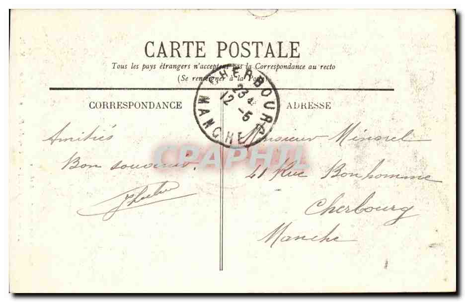 Bordeaux - Ruines de Palais Galilen - CPA  — Verso