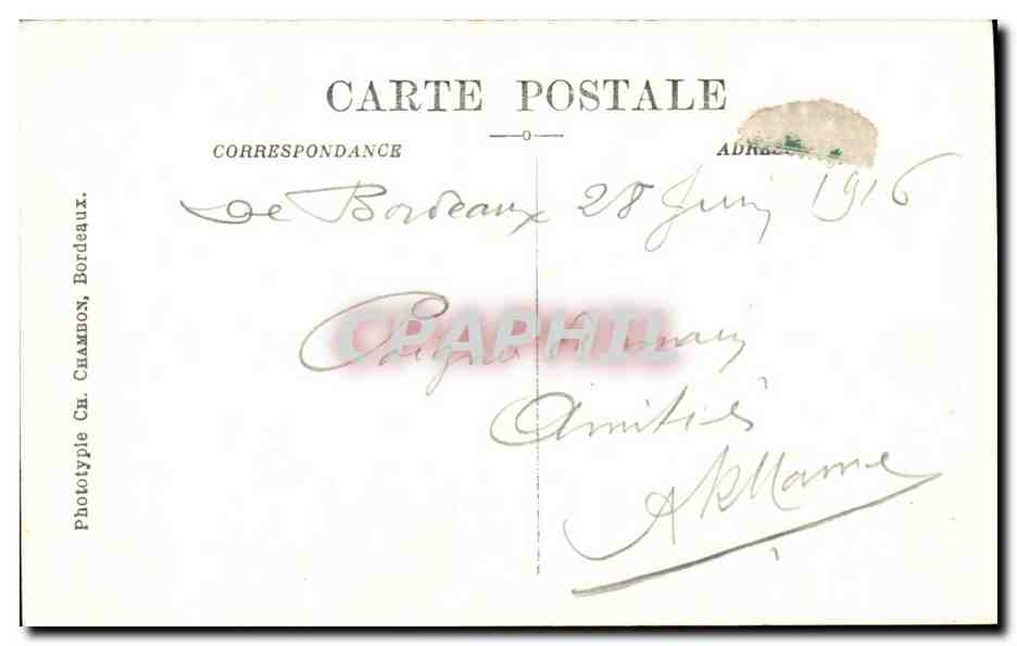 Bordeaux - la Tour Pey Berland - CPA  — Verso