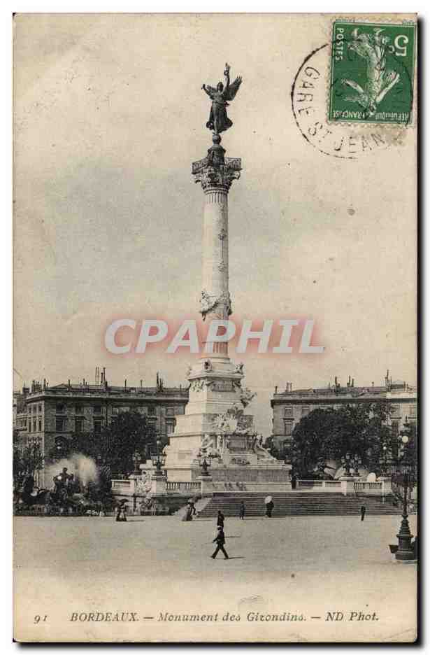 Bordeaux - Monument des Girondins - CPA 