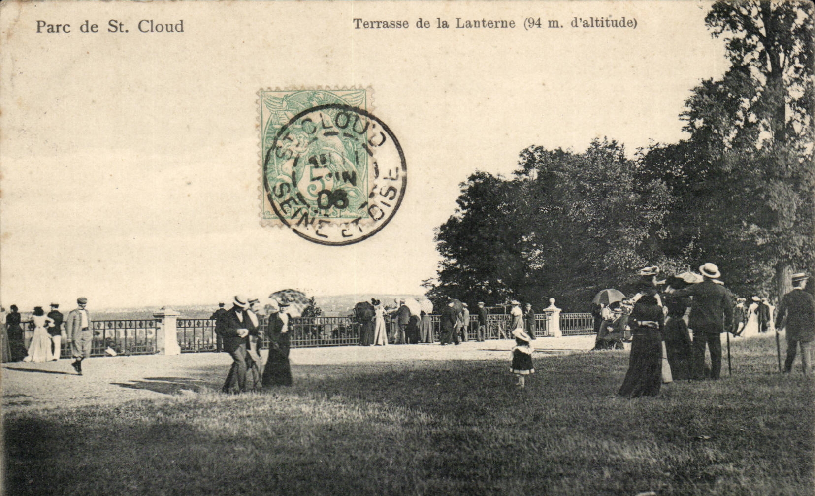 Parc de Saint Cloud CPA Terrasse de la Lanterne (94m d'altitude)