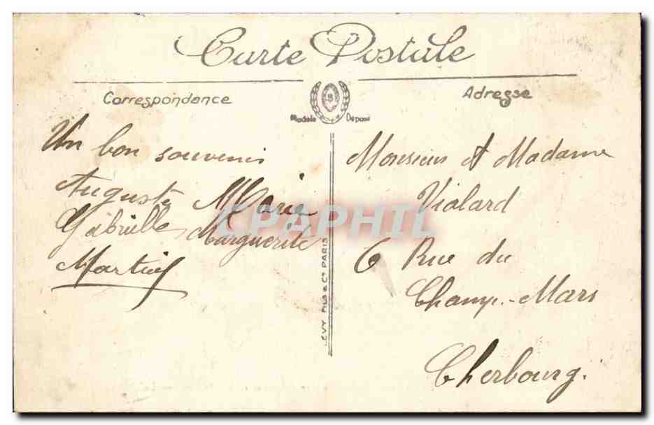 Saint Cloud CPA le parc Bassin du fer a cheval et Saint Jean — Rückseite