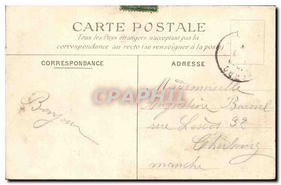 Saint Cloud CPA Incendie du chateau 13 octobre 1870 — Rückseite