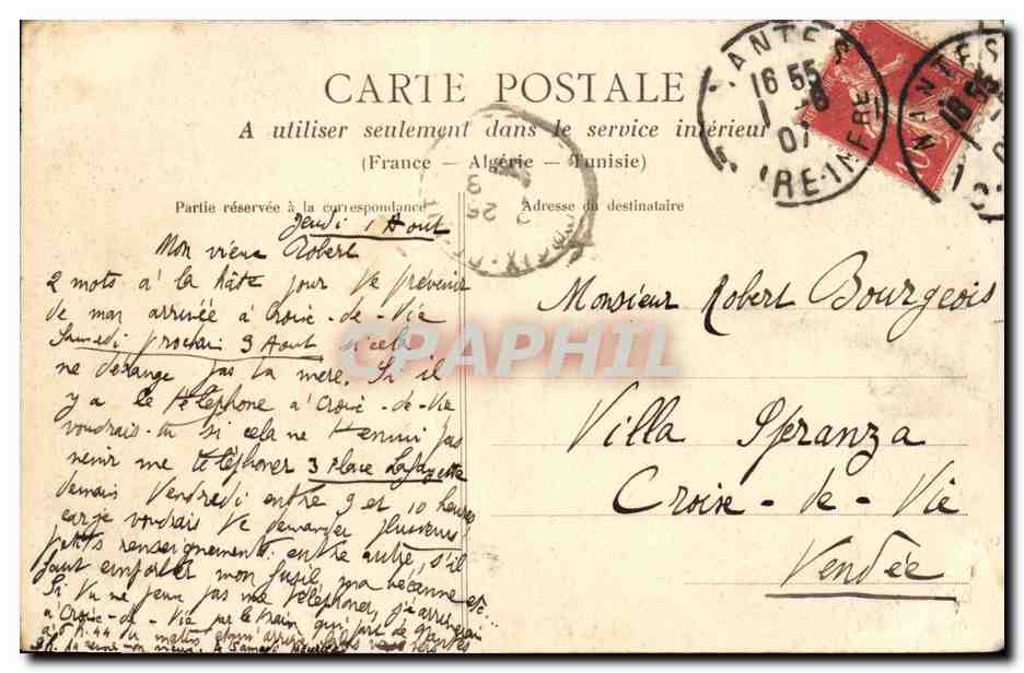 Le allagazioni a Nantes (Febbraio 1904) — Boulevard Sébastopol — NANTES 226 — Verso