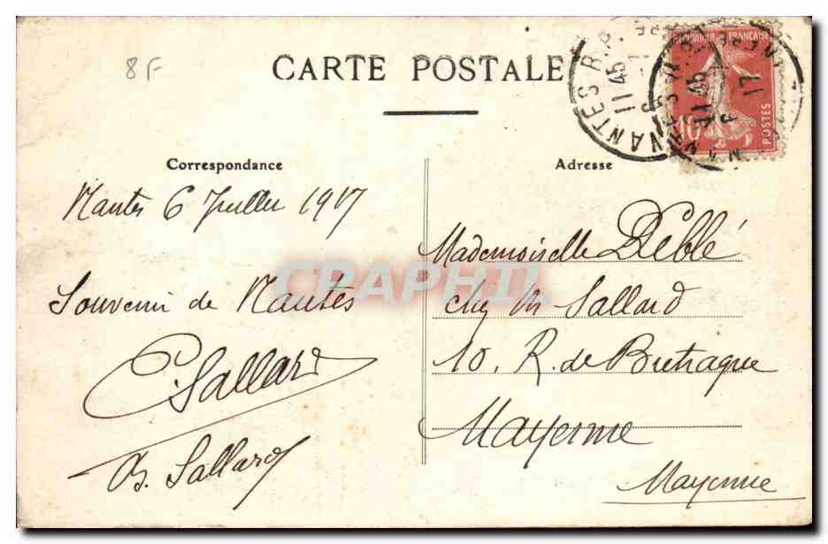 Nantes CPA Vue generale du port prise de l'hermitage — Verso