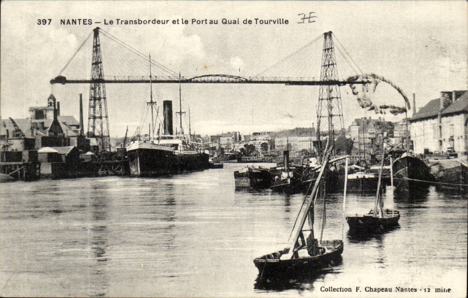 NANTES — The Transbordeur and the Port at Quai de Tourville — Collection F. Chapeau Nantes - 12 mine
