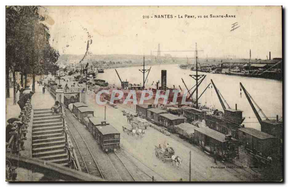NANTES - Der Hafen, von Sainte-Anne aus gesehen — Phototypie YASSELLIER - Nantes, n° 216