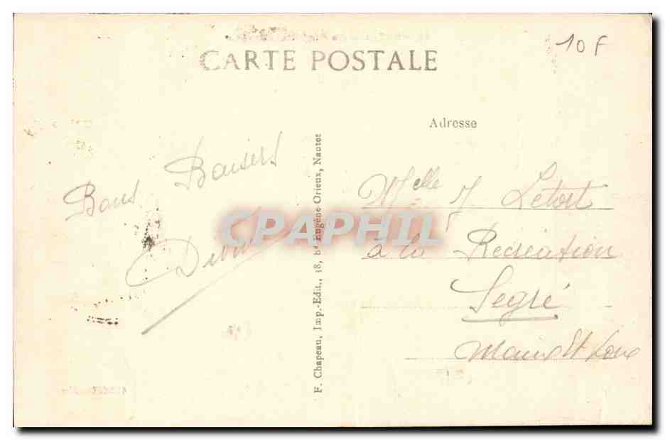 NANTES — The Transbordeur Bridge — F. Chapeau, Imp. Edil., 18, rue d'Angleterre, Nantes — Back