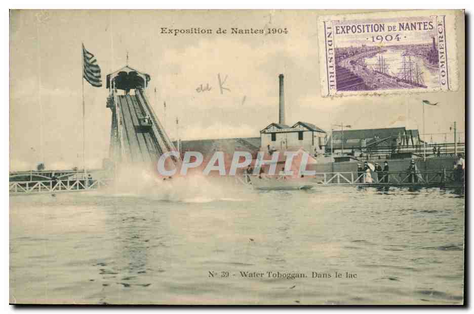 Water Toboggan - Exposition de Nantes 1904 — Édition J. NOZAISS, Nantes