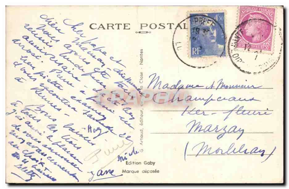 Nantes CPA entree de la caserne du 65eme regiment d'infanterie — Rückseite
