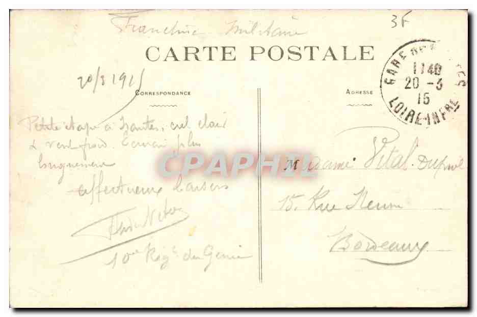 Nantes CPA Musee Dobree — Verso