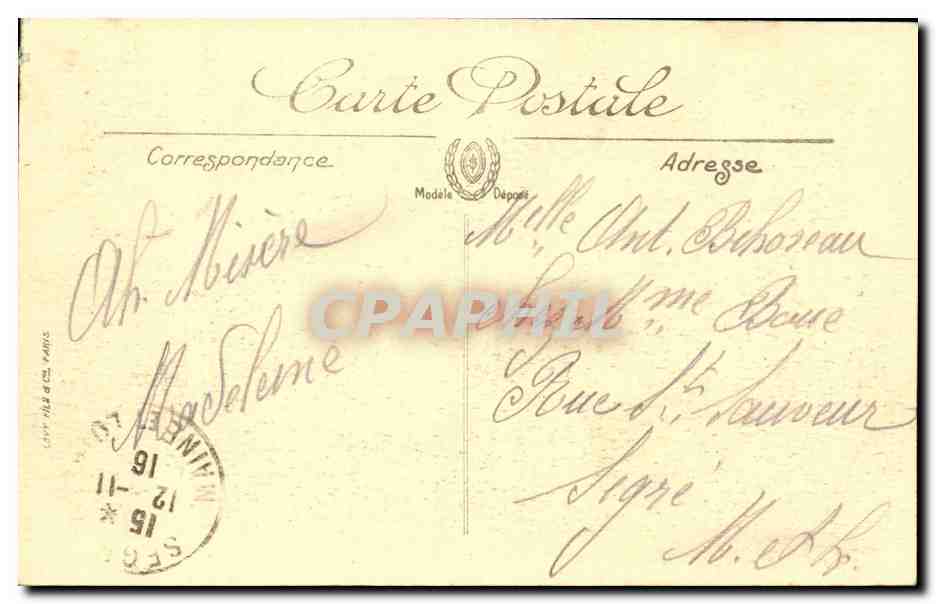 Nantes CPA Le jardin des plantes — Verso