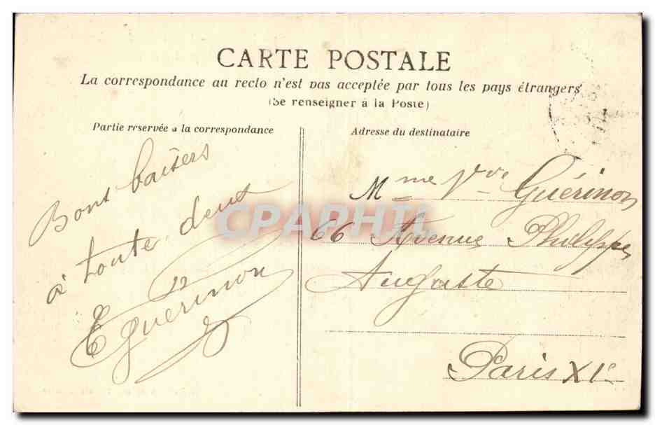 Nantes CPA Le jardin des plantes Le petit etang — Rückseite