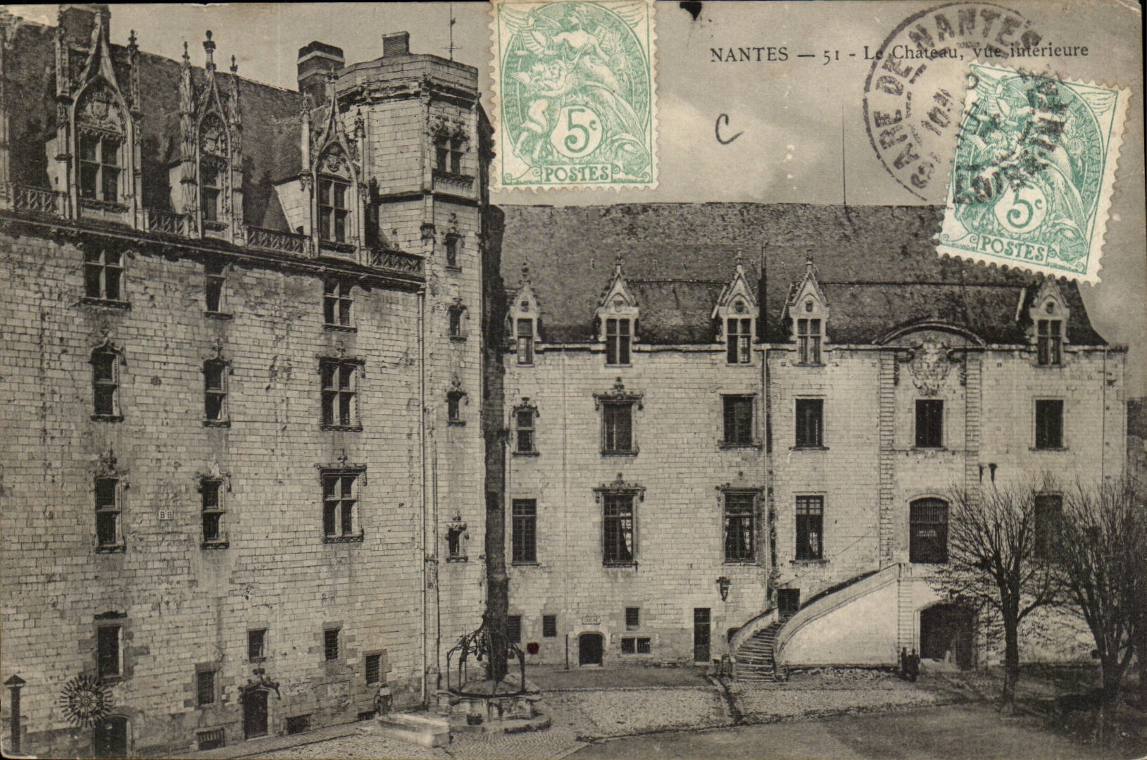 Nantes CPA Le chateau Vue interieure