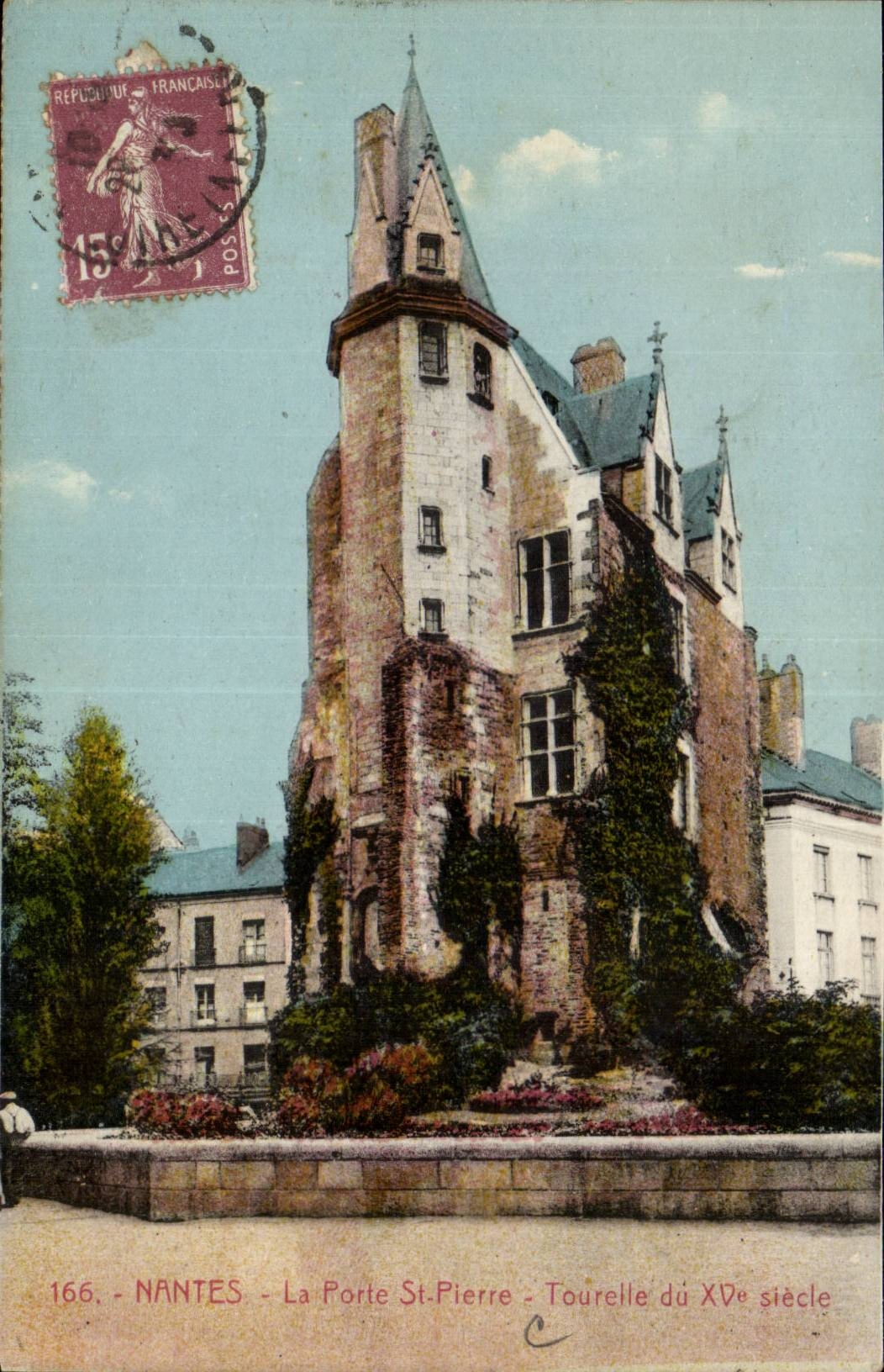 Nantes CPA La porte St Pierre Tourelle du XV