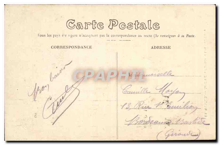 Nantes CPA JArdin des plantes Les moufflons — Verso