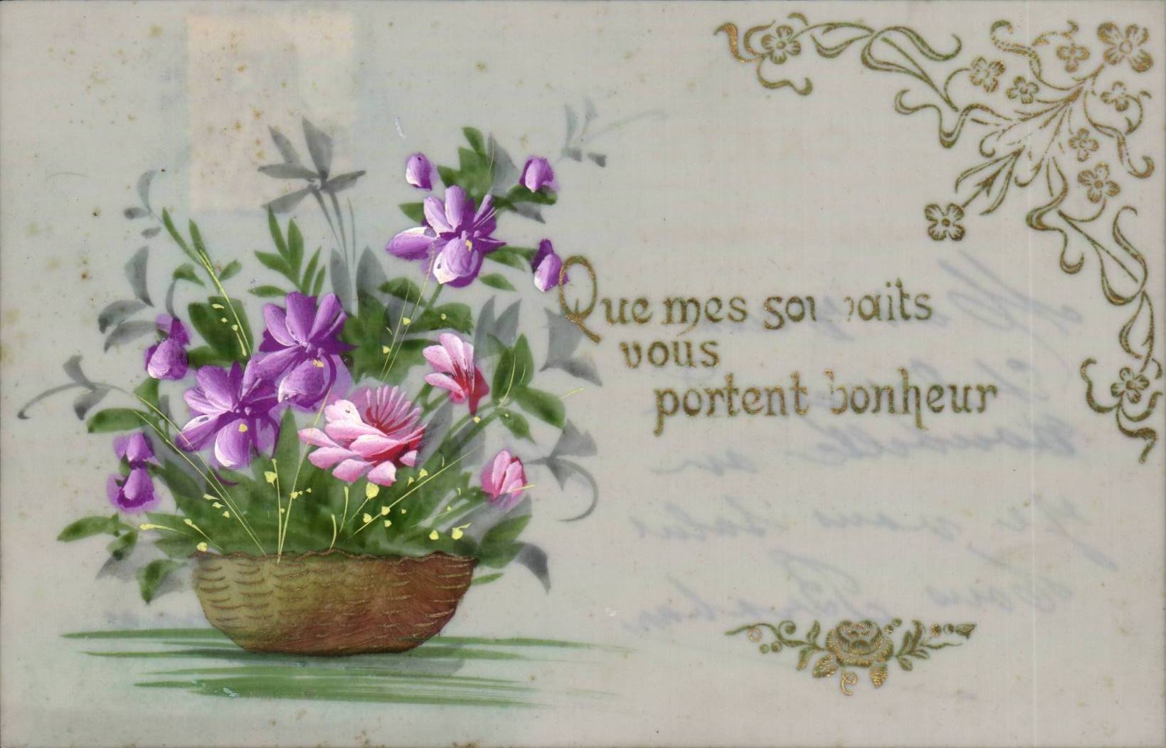 Bouquet de fleurs — Carte postale ornée — Éditeur non identifié
