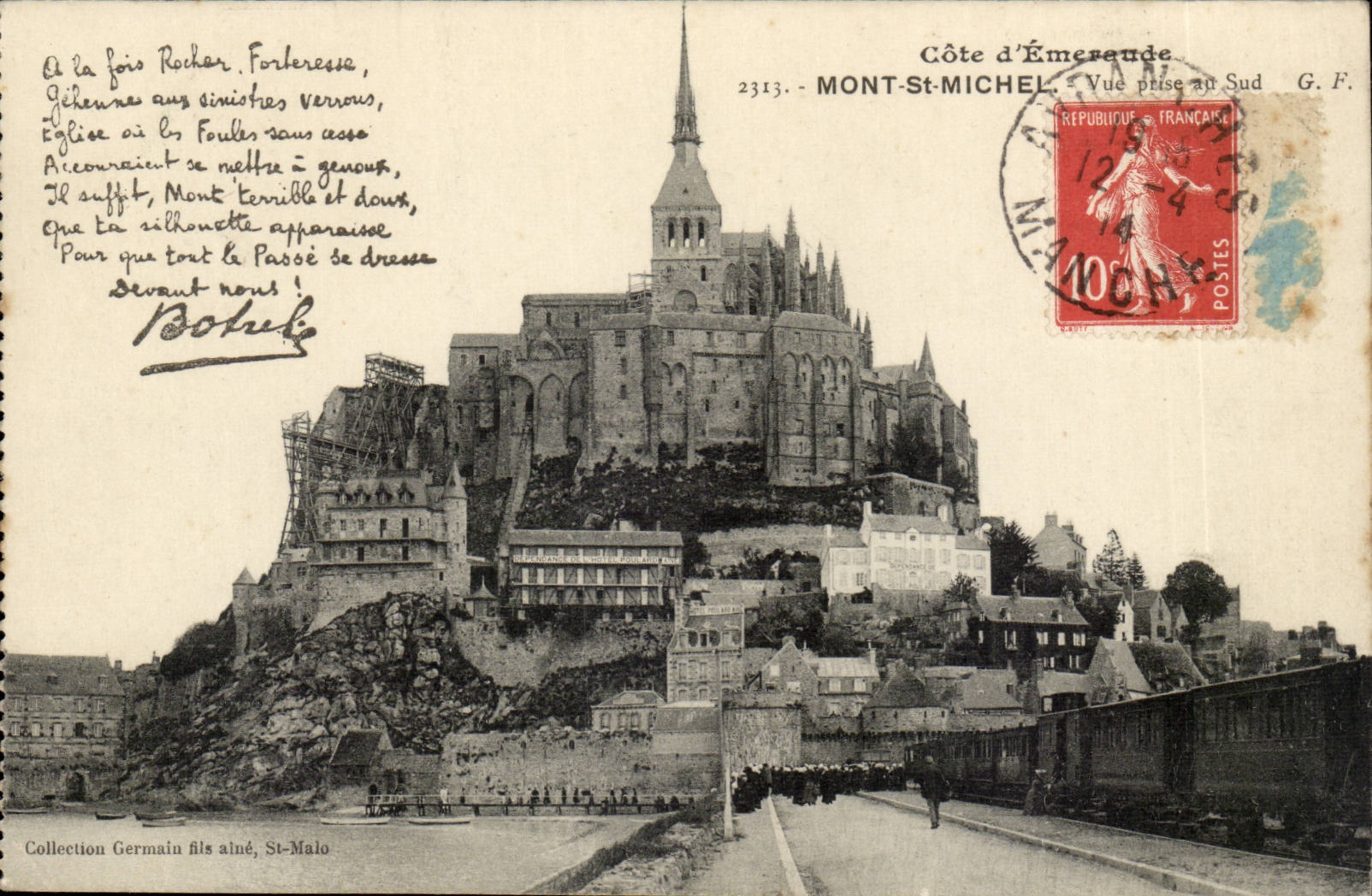Mont-Saint-Michel — Vista tomada desde el sur — G.F. n°2313