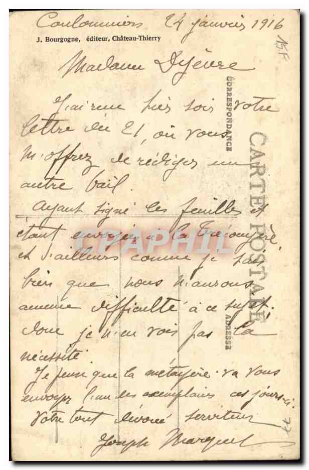CPA Coulommiers La nouvelle eglise — Rückseite