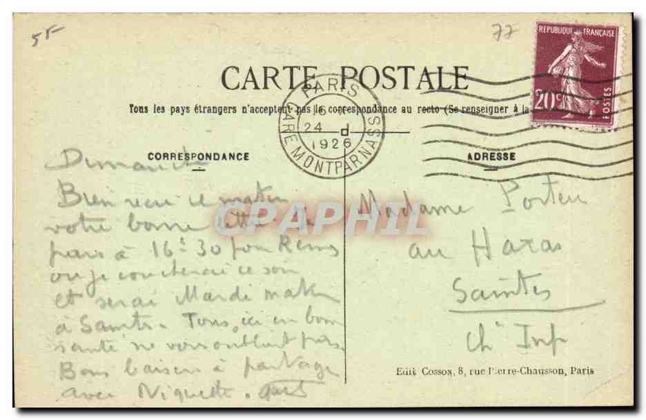 CPA Ville d'Avray L'etang neuf le chemin de ronde — Rückseite
