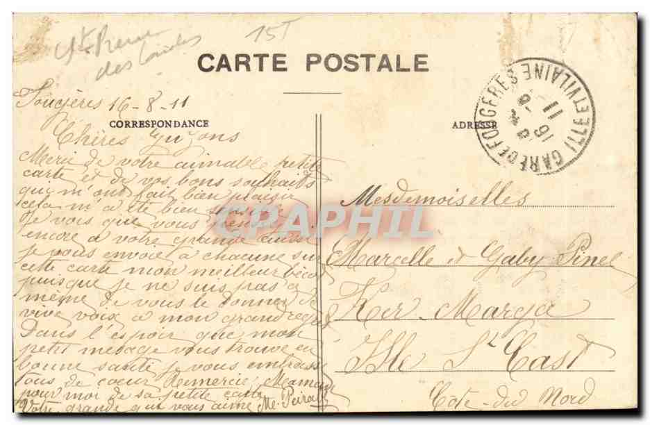 Vezin - Un coin de l'Etang — Environs de Fougères — Édition A. Fleury, à Luitré (Il-et-Y) — Rückseite