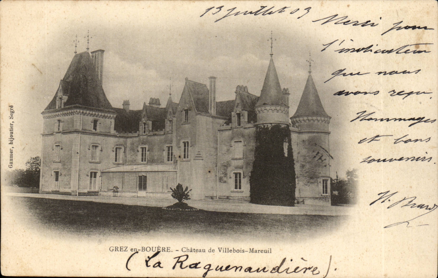 Grez en Bouere CPA Chateau de Villebois Mareuil