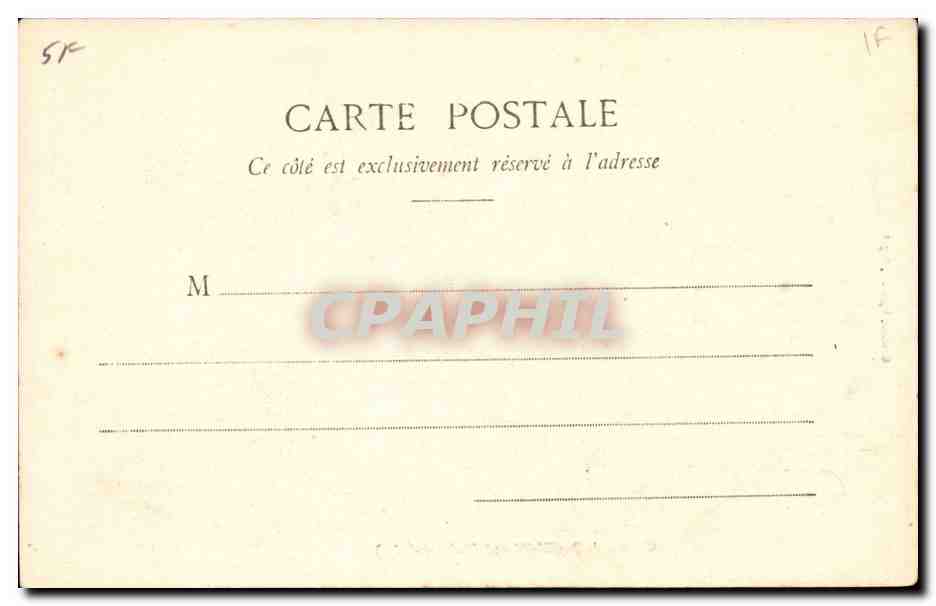 Chateau de Bouille Menard CPA — Verso