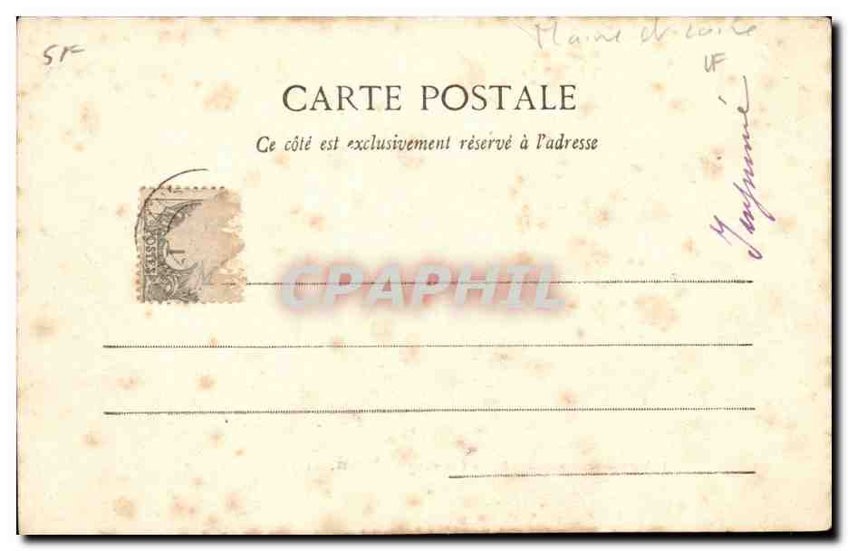 Chateau de la Blanchate CPA Sainte Jeanne d Andigne — Rückseite