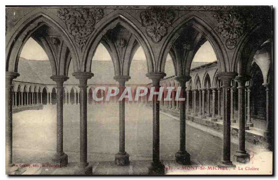 Mont Saint Michel CPA LE cloitre