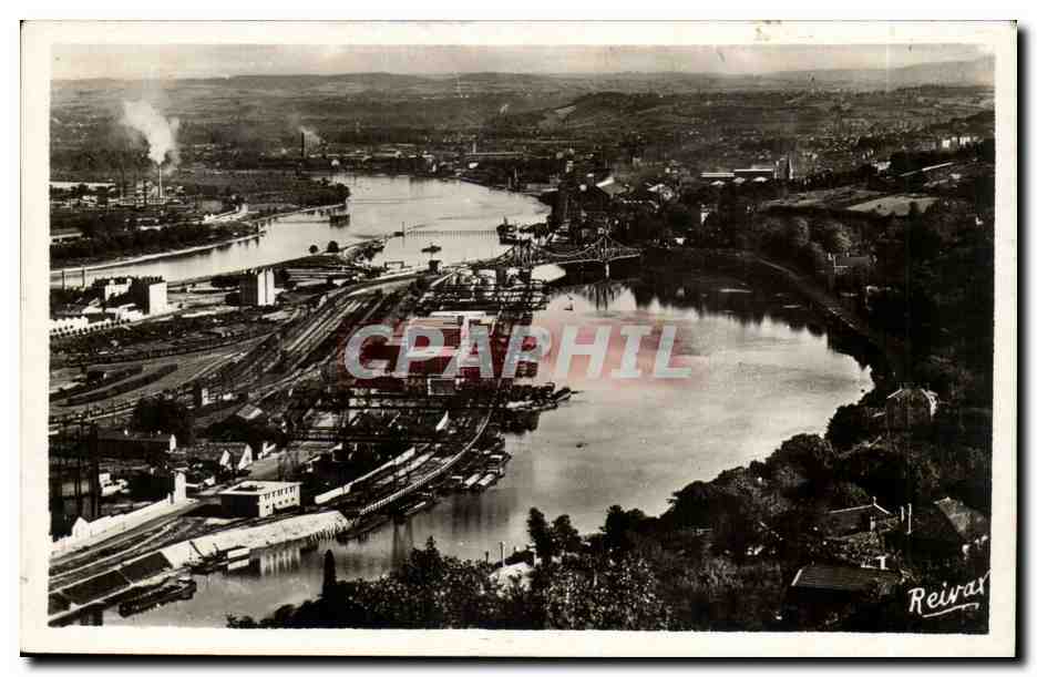 Junction du Rhône et de la Saône à la Mulatière — Lyon — éditeur Reirax