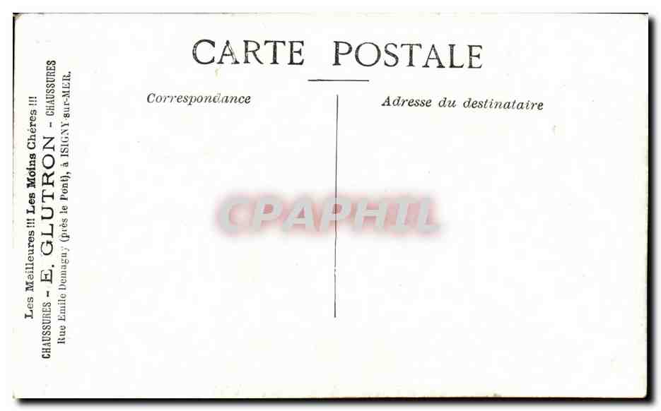 Paris CPA Place du carroussel et statue de Gambetta — Rückseite