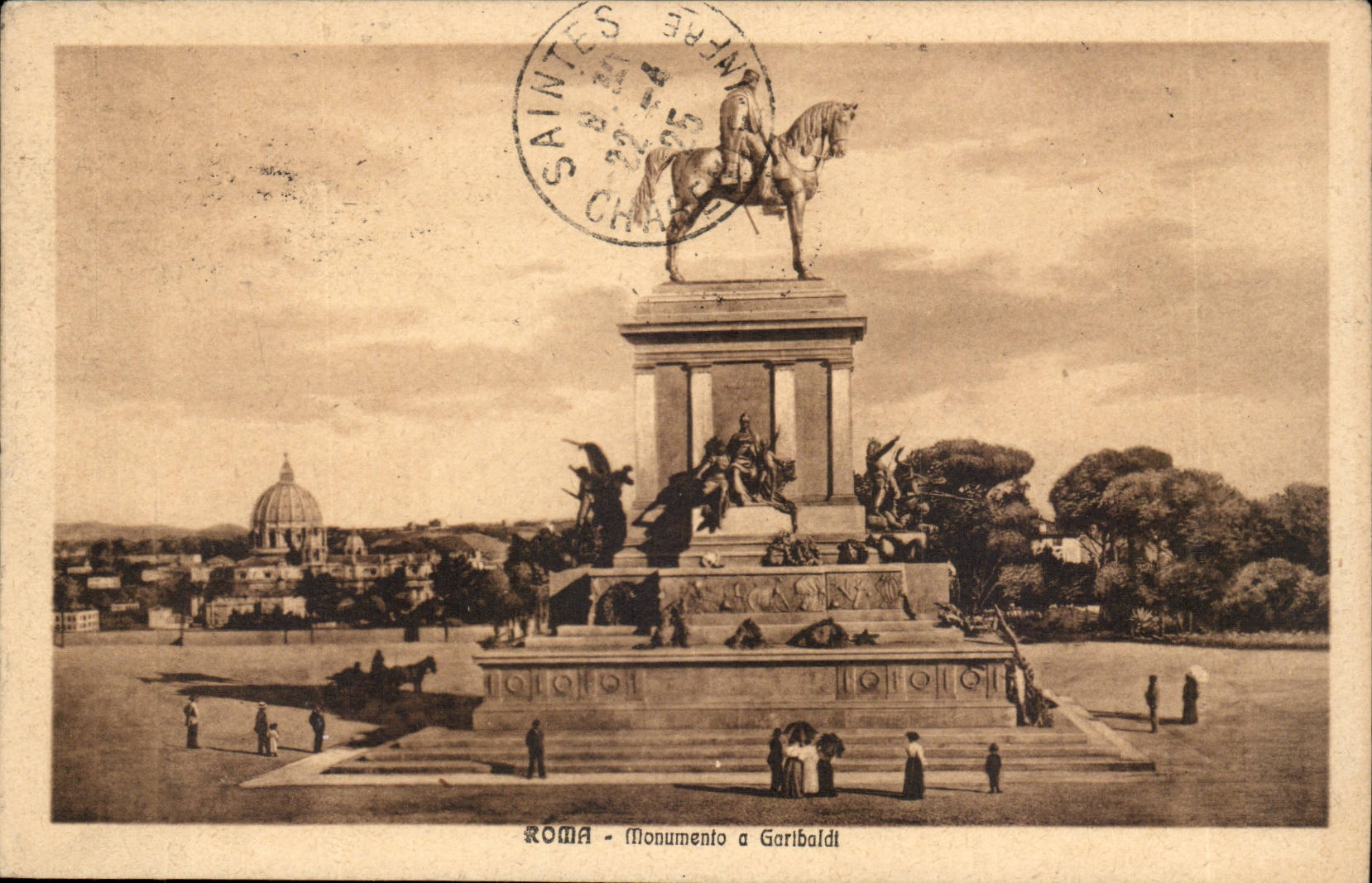 Italie Italia Roma CPA Monumento a Garibaldi
