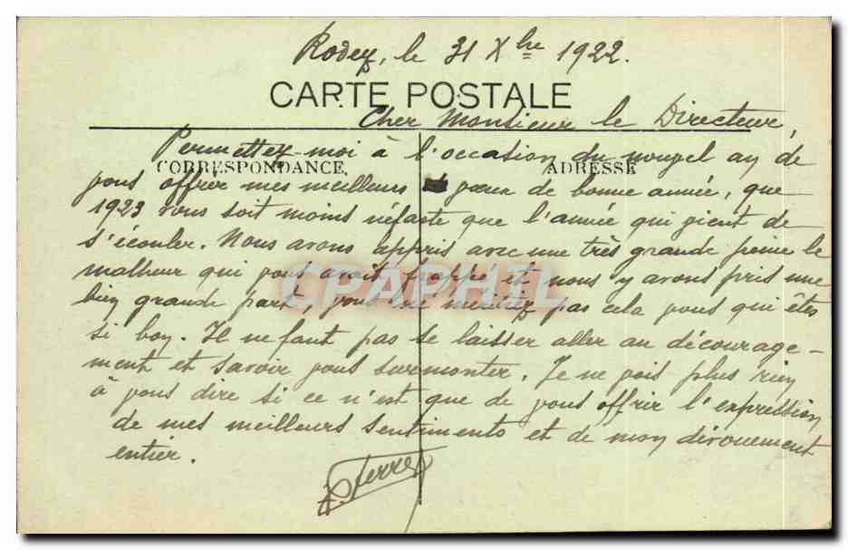 Rodez CPA Vue panoramique sur l avenue Victor Hugo et les casernes — Rückseite