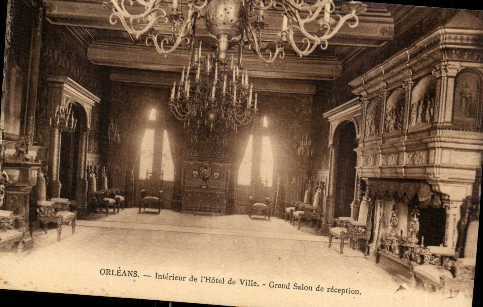 Orleans CPA Interieur de l hotel de ville Grand salon de reception